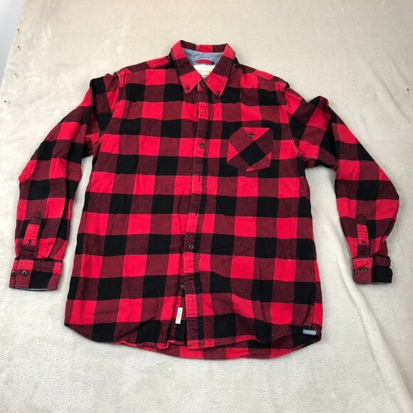 Vintage Weatherproof Men Shirt Large Buffalo Plaid Long Sleeve Button Up Flannel - Picture 11 of 12